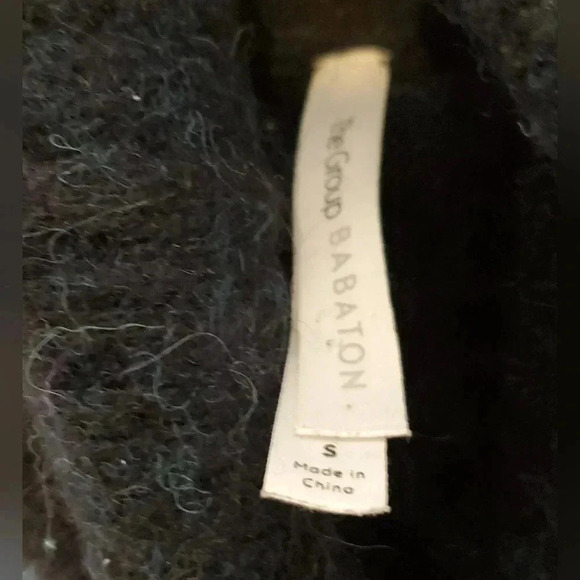 Babaton Aritzia Alpaca Wool  Blend Turtleneck Boxy Oversized Boho sz Small - Picture 3 of 16